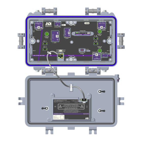 AOI QuantumLink line extender with diplexer and module bays visible